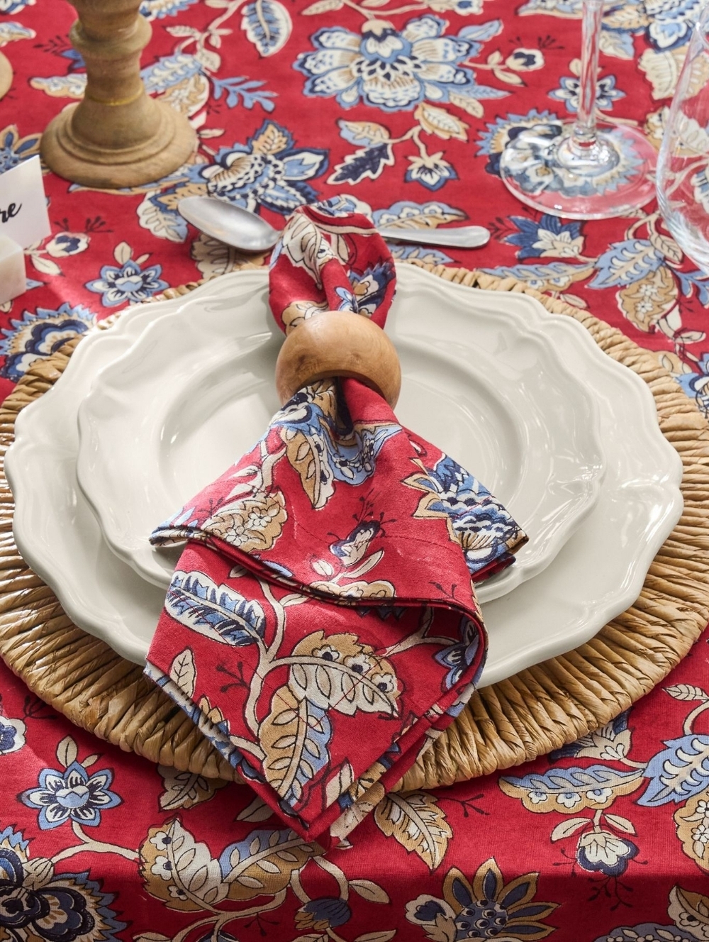 Pottery Barn Scarlett Block Napkin Set